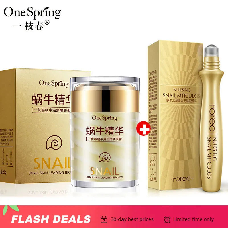 nail Repair Cream & Retinol Eye Roller Duo – Korean Skincare Set