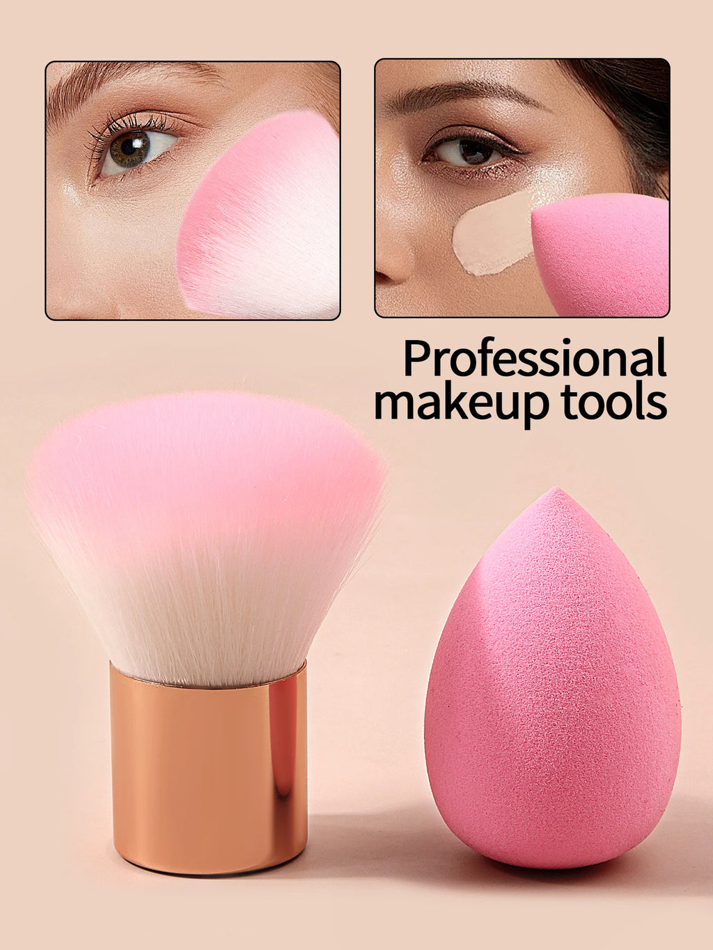 Makeup Brush Set – Foundation, Blush, Powder, Eyeshadow & Concealer Blending Brushes