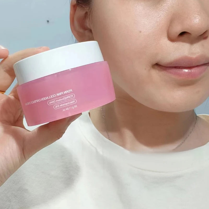 Collagen Capsule Cream with Niacinamide – Lightweight Moisturizer for Uneven Skin Tone, Korean Skincare