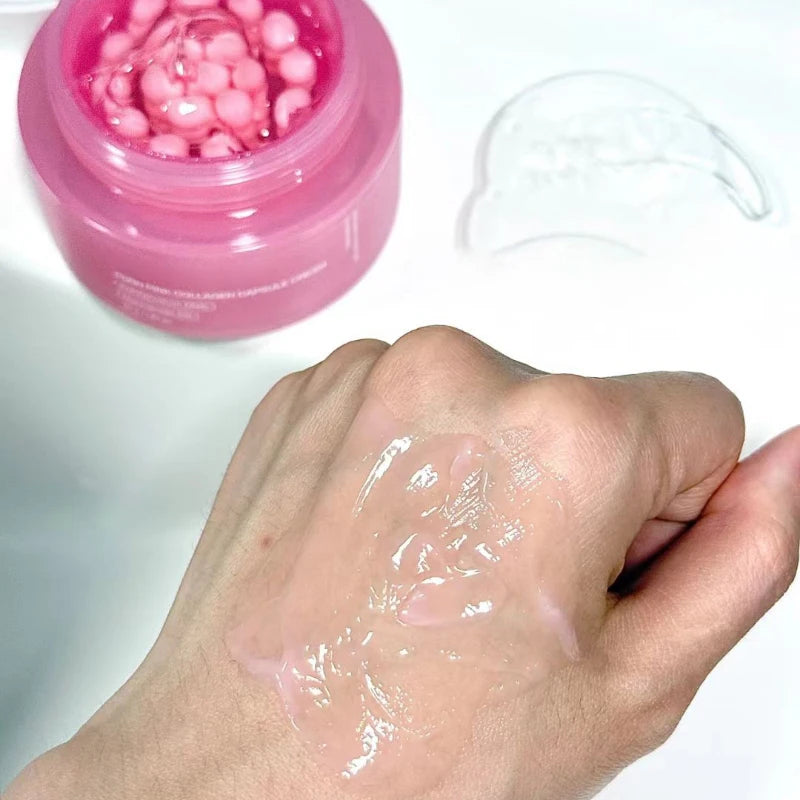 Collagen Capsule Cream with Niacinamide – Lightweight Moisturizer for Uneven Skin Tone, Korean Skincare