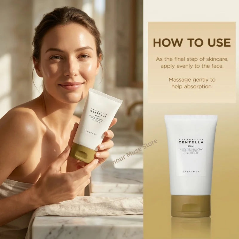Madagascar Centella Cream – Soothing & Hydrating Facial Moisturizer, Korean Skincare