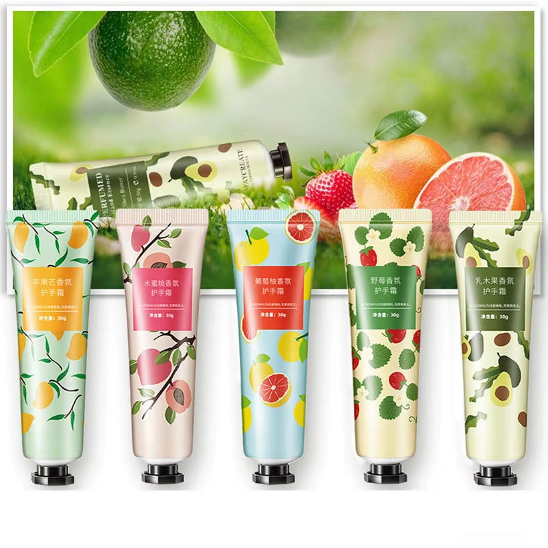 10Pcs Fruity Floral Hand Cream Set — Moisturizing & Repairing